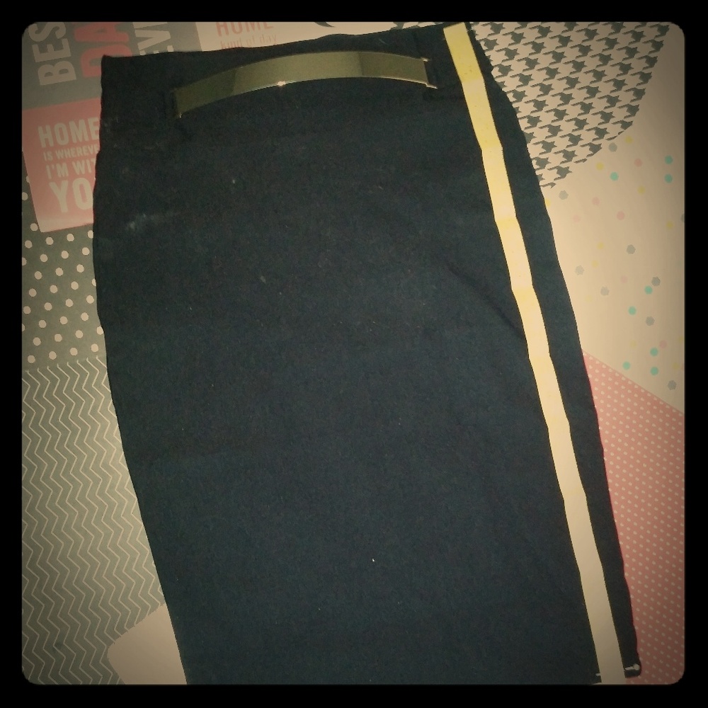 Career Black Pencil Skirt